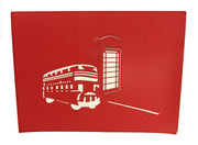 London Bus & Telephone Box Pop Up Card
