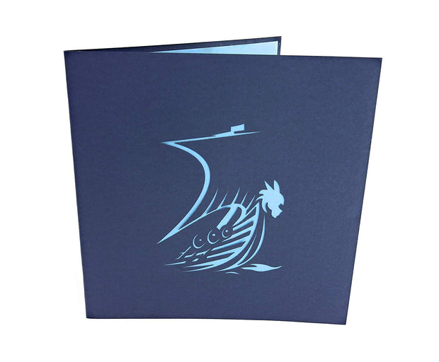Norse Viking Ship Pop Up Card