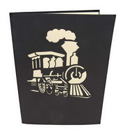 Steam Engine Train Pop Up Card