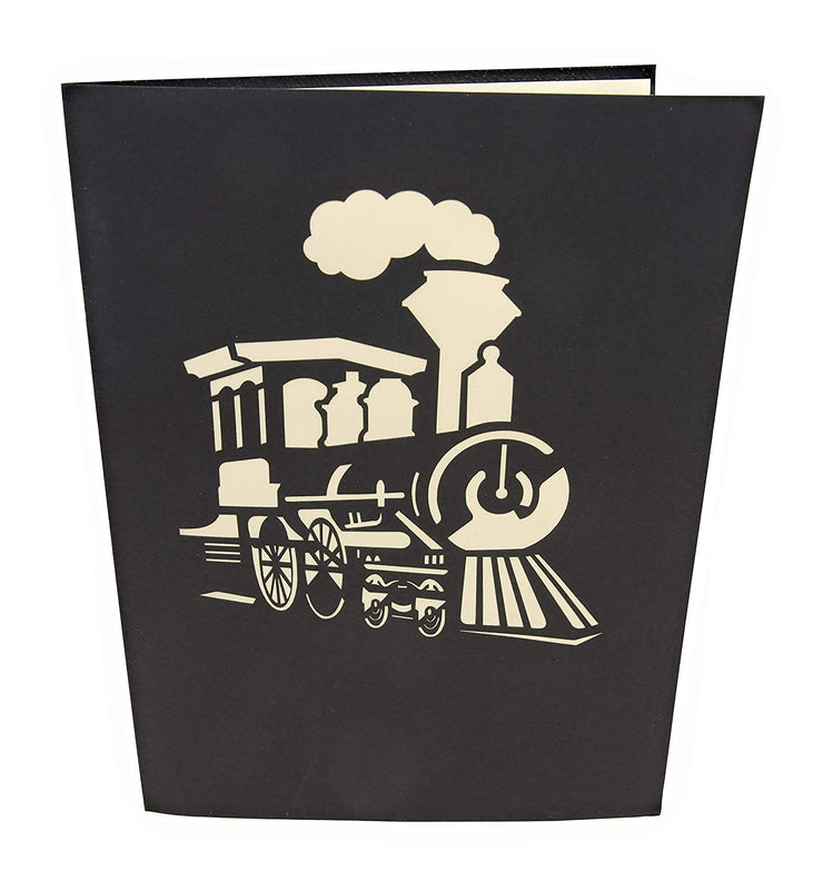 Steam Engine Train Pop Up Card