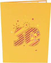 50th Birthday - Anniversary Pop Up Card