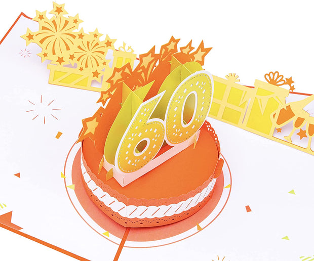 60th Birthday - Anniversary Pop Up Card