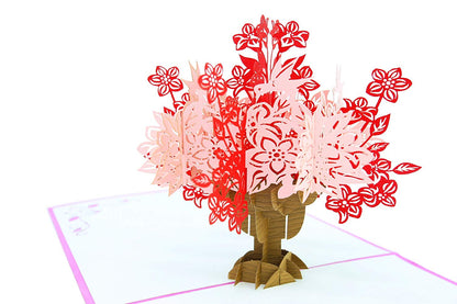 Bouquet of beautiful flowers Pop-Up card