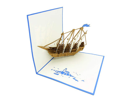 Sailboat Tall Ship Pop Up Card