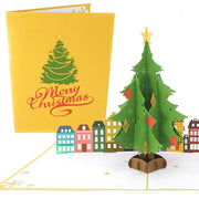 Christmas Tree in Town Square Pop Up Card