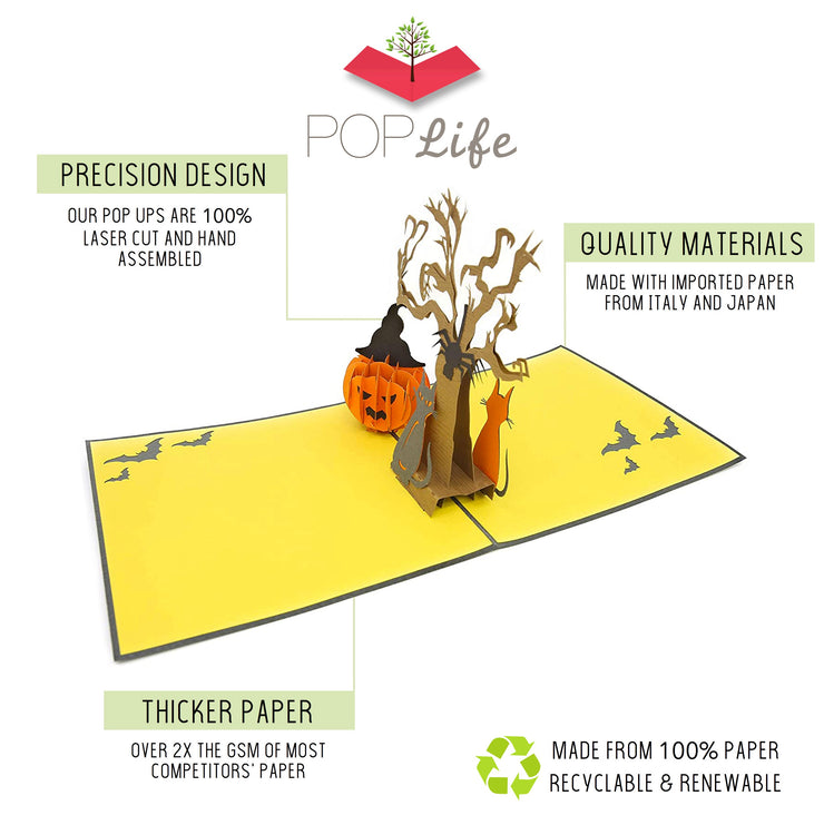 Halloween Pumpkin & Spooky Tree Pop Up Card
