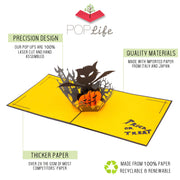 Evil Bat Halloween Pop Up Card