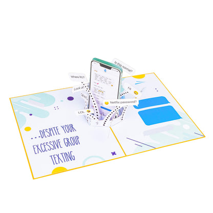Funny Group Texting Pop Up Card