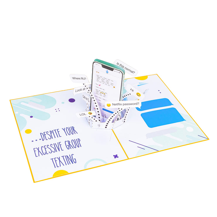 Funny Group Texting Pop Up Card