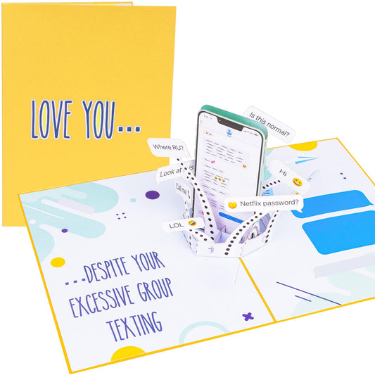 Funny Group Texting Pop Up Card
