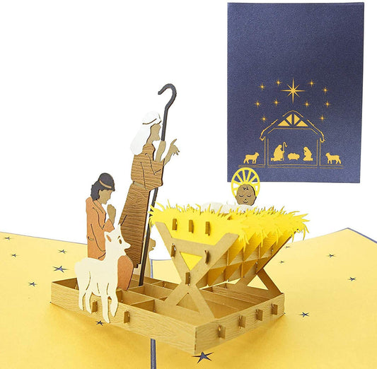 Nativity Manger, Birth of Jesus Pop Up Card
