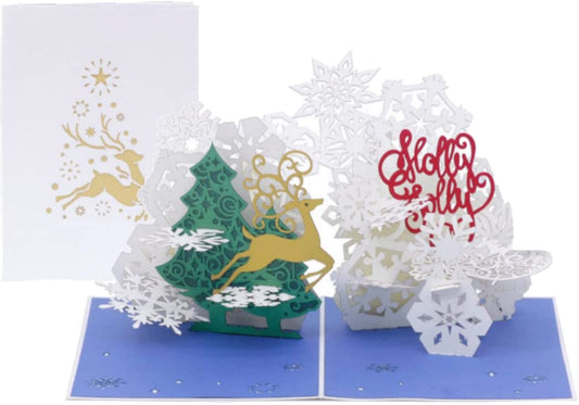 Holly Jolly Holiday Pop Up Card