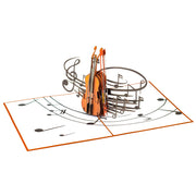 Violin Musical Instrument Pop Up Card